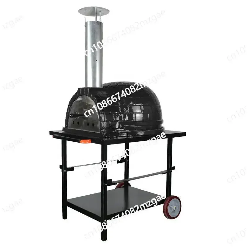 Outdoor Chimney Pizza Grill, Restaurant 26-inch Tabletop Ceramic Pizza Grill Pizza Outdoor Grill