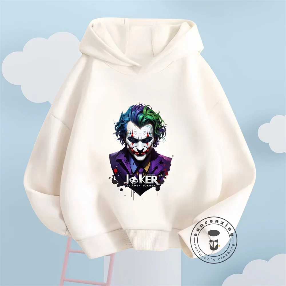 DC Comics The Joker Kids Hoodie Kids Girls Clothing Fashionable Baby Boy Clothes Autumn Warm Sports Tops Back to School Gift