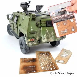 Military Model Accessories Tools Corrosion Stain Stenciling Template Leakage Spray Paper Diorama Kits 1Pcs