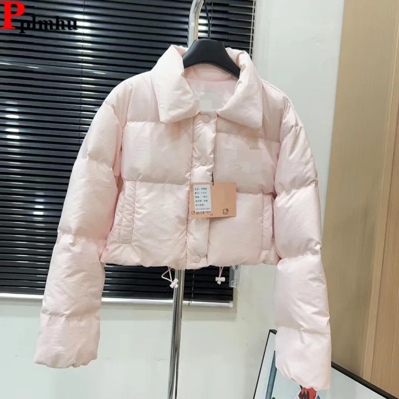 Pink Down Cotton Coats Short Jackets Winter New Korea Fashion Casual Chaqueta Casaco Tops Loose Elegant Women Jaqueta Abrigos