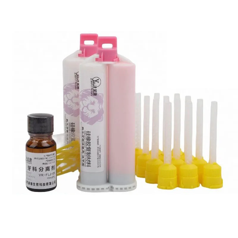 

1Set Dental Silicone Rubber Duplication Material Dental Lab Technician Gingival High Elastic Silicone Impression Material