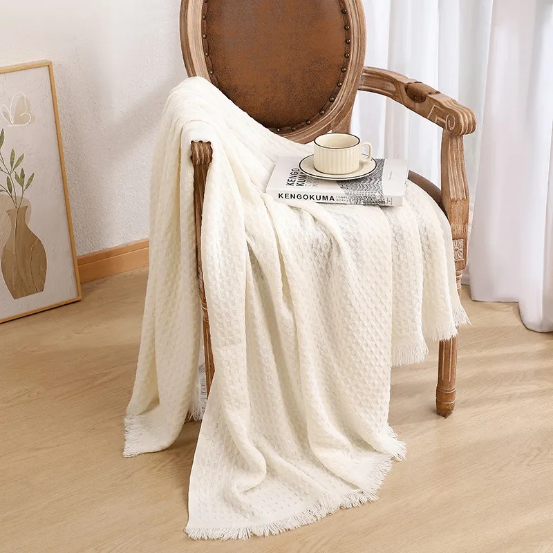 Knitted blankets Sofa blankets, blankets Waffle blankets