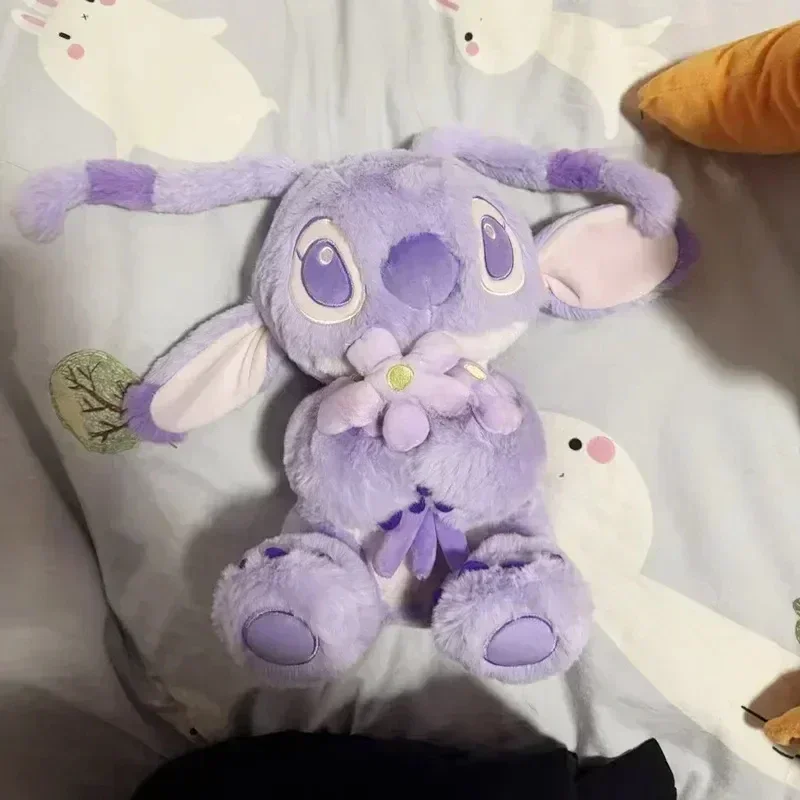 Disney 30cm Lilo & Stitch peluche poupée dessin animé point et ange jeter oreiller chambre décorer accompagner enfants jouet saint valentin cadeau