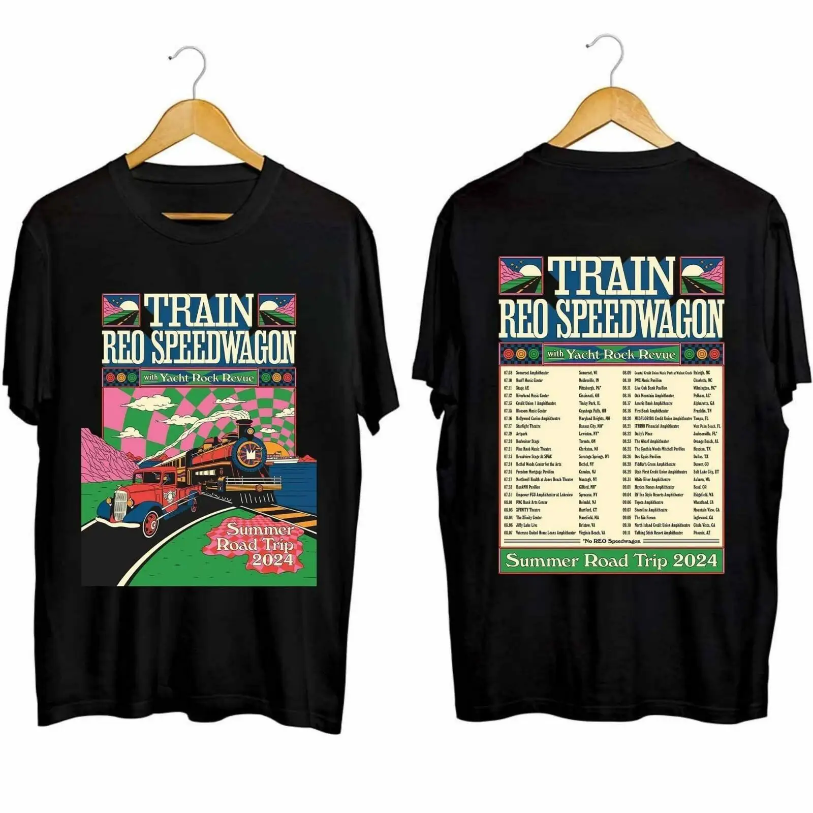 Train and Reo Speedwagon - The Summer Road Trip 2024 Tour Shirt