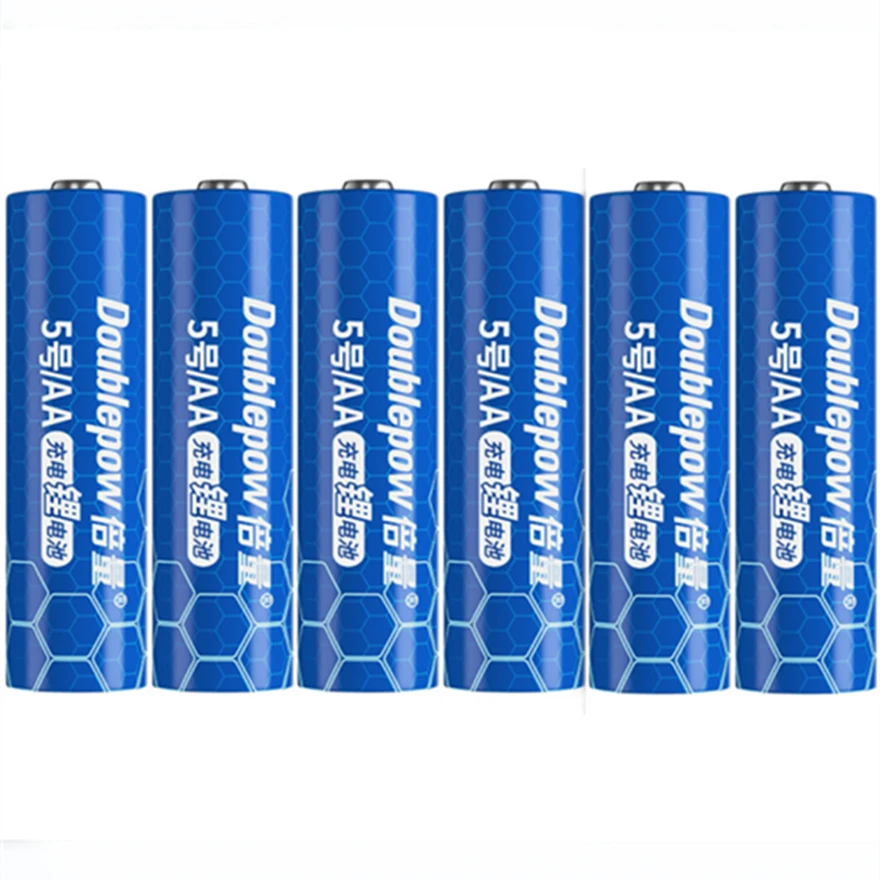 6pcs/lot New 1.5v 3400mWh AA rechargeable lithium battery intelligent fast charge by dedicated AA AAA battery charger