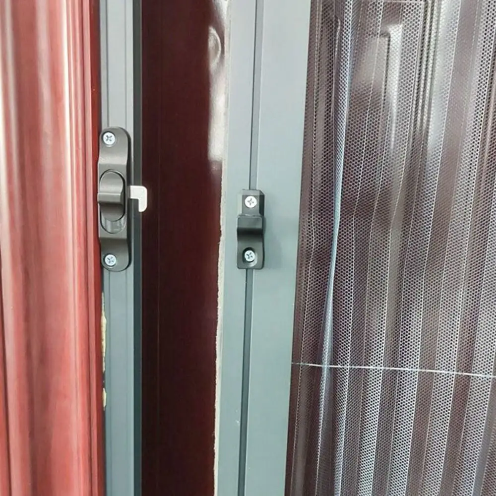 

Aluminium Alloy Sliding Pull Door Lock Hardware Push-Pull Window Hook Lock Multifunctional Anti Theft Door lock buckle Door