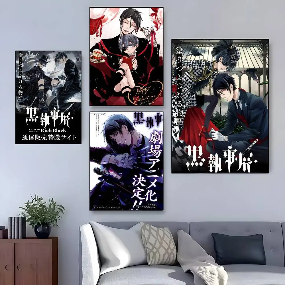 أسود B-Butler ملصق HD ديكور المنزل لزجة جدار مقاوم للماء غرفة المعيشة المنزلي بار ديكور جمالي #4