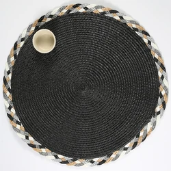1/4pcs New Design Placemat Heat Resistant Non-Slip Placemats for Dining Table Washable Durable Polypropylene Woven Place Mat