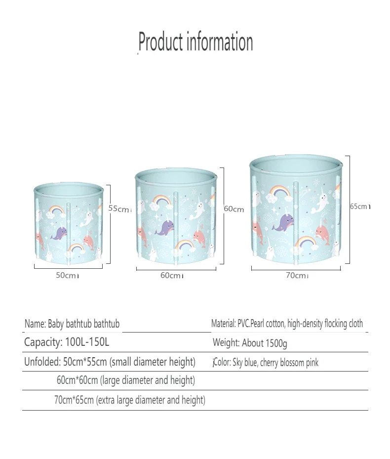 حوض استحمام منزلي للأطفال بدون تركيب ، حوض استحمام قابل للطي ، حمام سباحة للأطفال ، دلو حمام للأطفال الصغار
