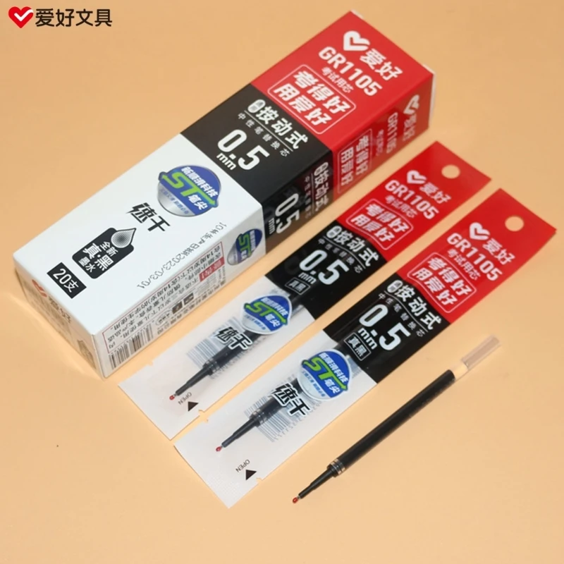 0.5mm Gel Inks Pens Rollerball Inks Straight Liquid Gels Pen Roller Pen Refill Writing Liquid Inks Quick-Dry Pen Refills