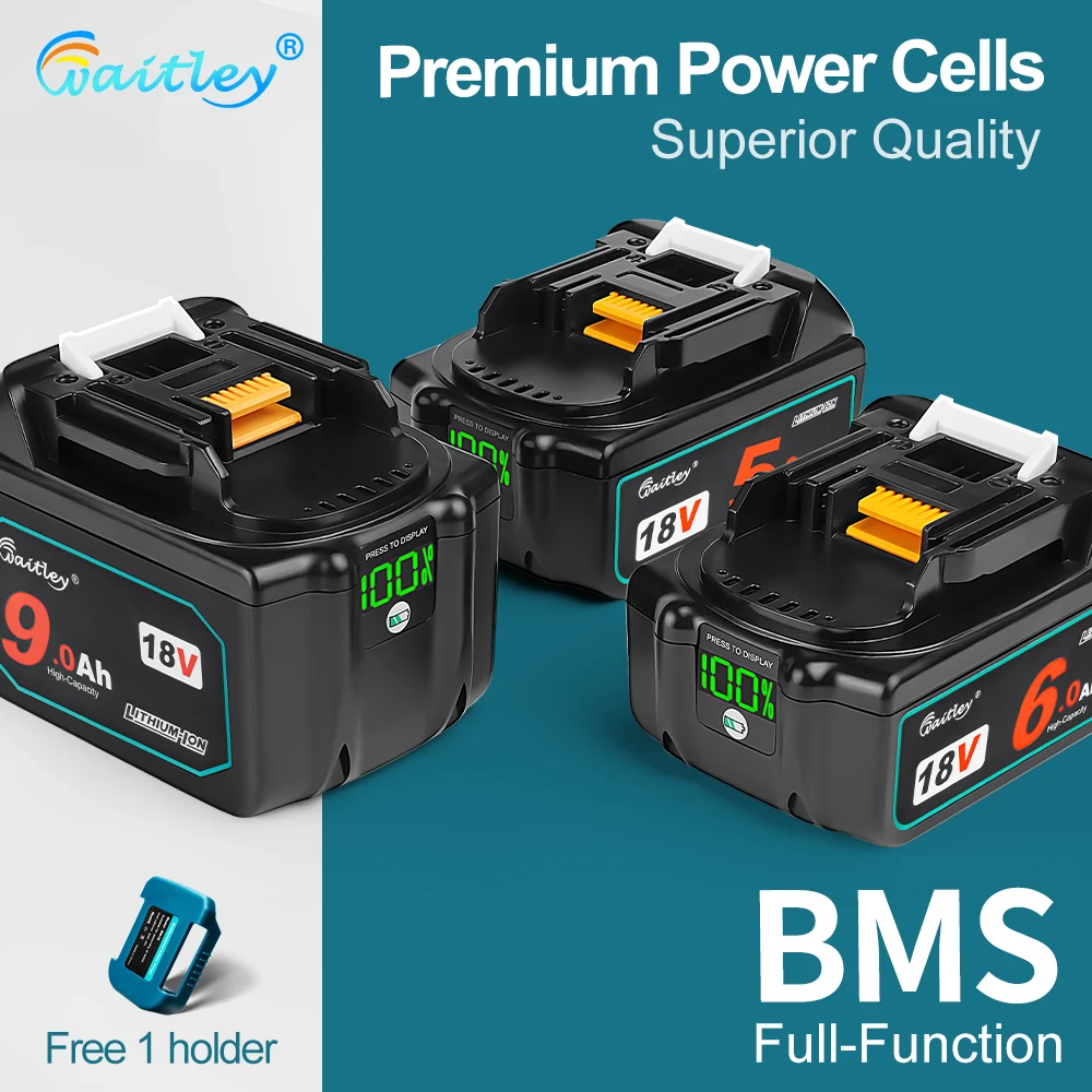 Batteria Waitley per accessori di ricambio per utensili elettrici Makita 18V BL1860 BL1850 pacco batterie ricaricabili agli ioni di litio
