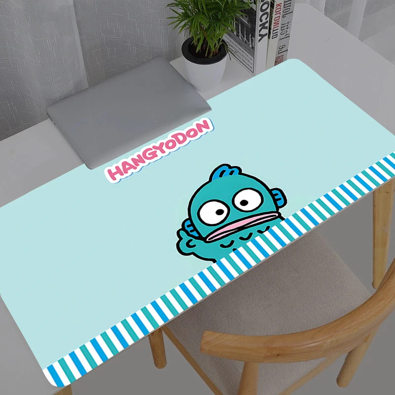 Duża podkładka pod mysz Sanrio Hangyodon, gumowa, trwała, do komputera PC, akcesoria gamingowe, mata na biurko…