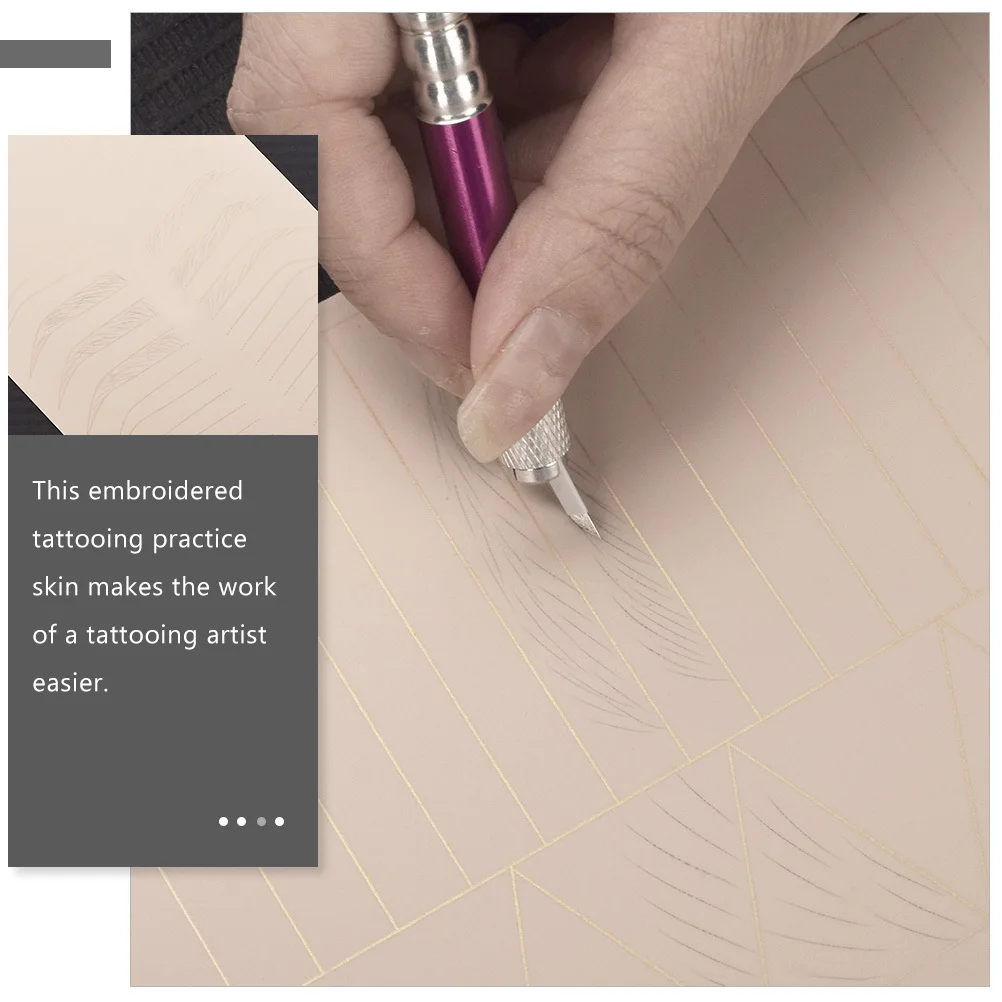 

Embroidery Tattoo Practice Silicone Skin Thick Microblading Eyebrow Training Skin for Beginner Tattoo Supplies