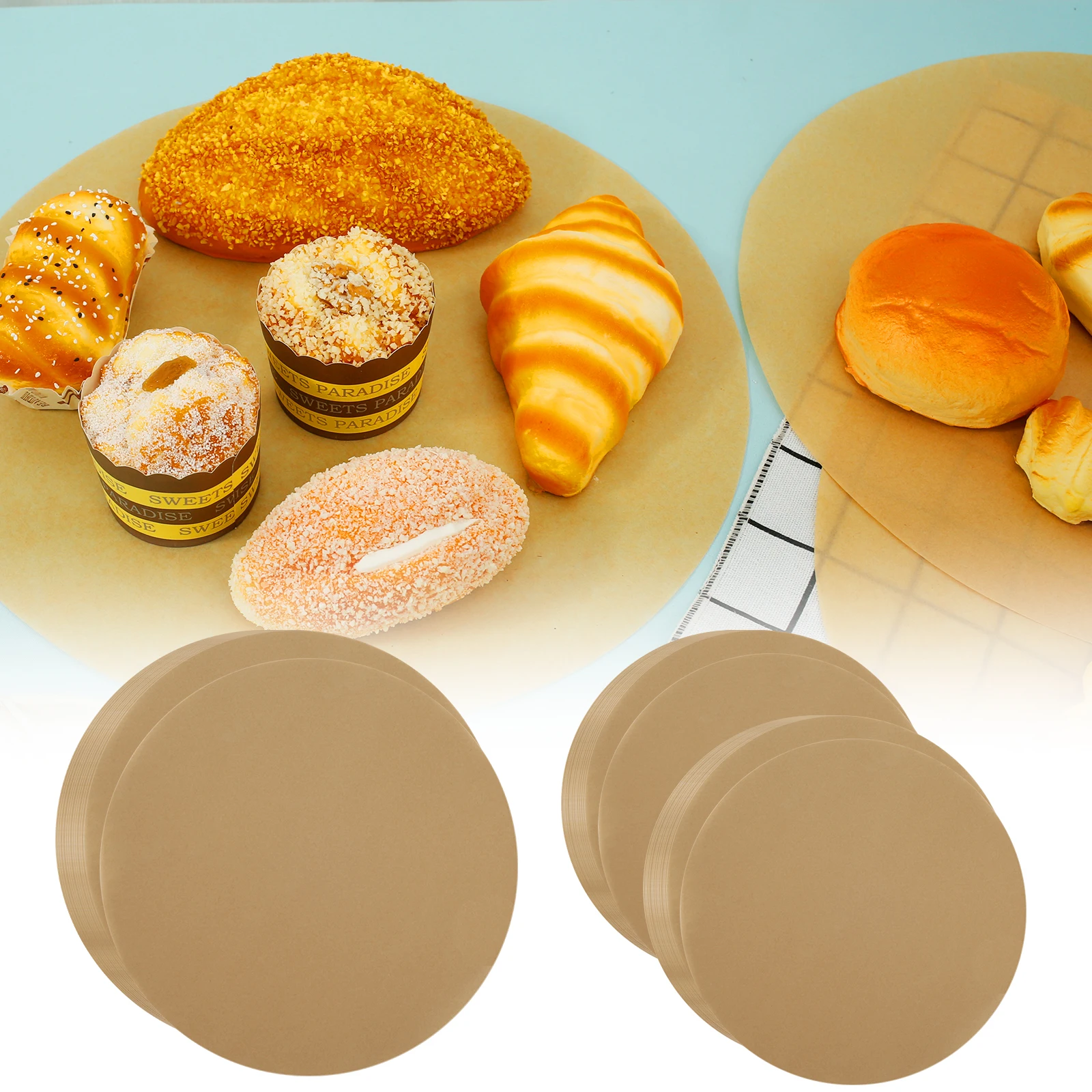 กระดาษ Parchment รอบ 14 นิ้วกระดาษ Parchment พิซซ่าน้ํามันกระดาษ Parchment แผ่นอบเบเกอรี่ Parchment วงกลมสําหรับเบเกอรี่