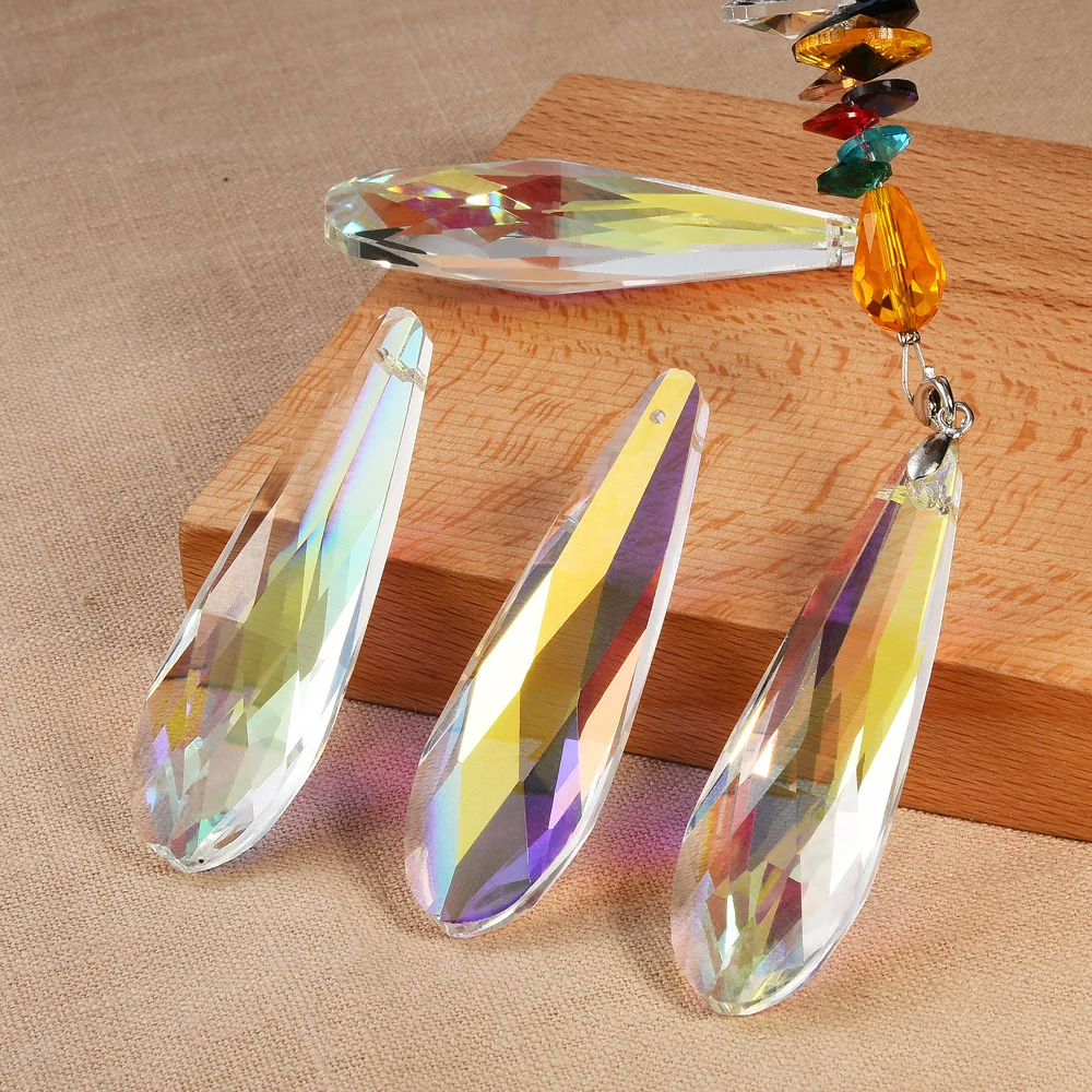 3pcs Pendant Crystal Sun Catcher Prisms Hanging Suncatchers Glass Prism Rainbow Maker for Windows Room Aesthetic Home Decor