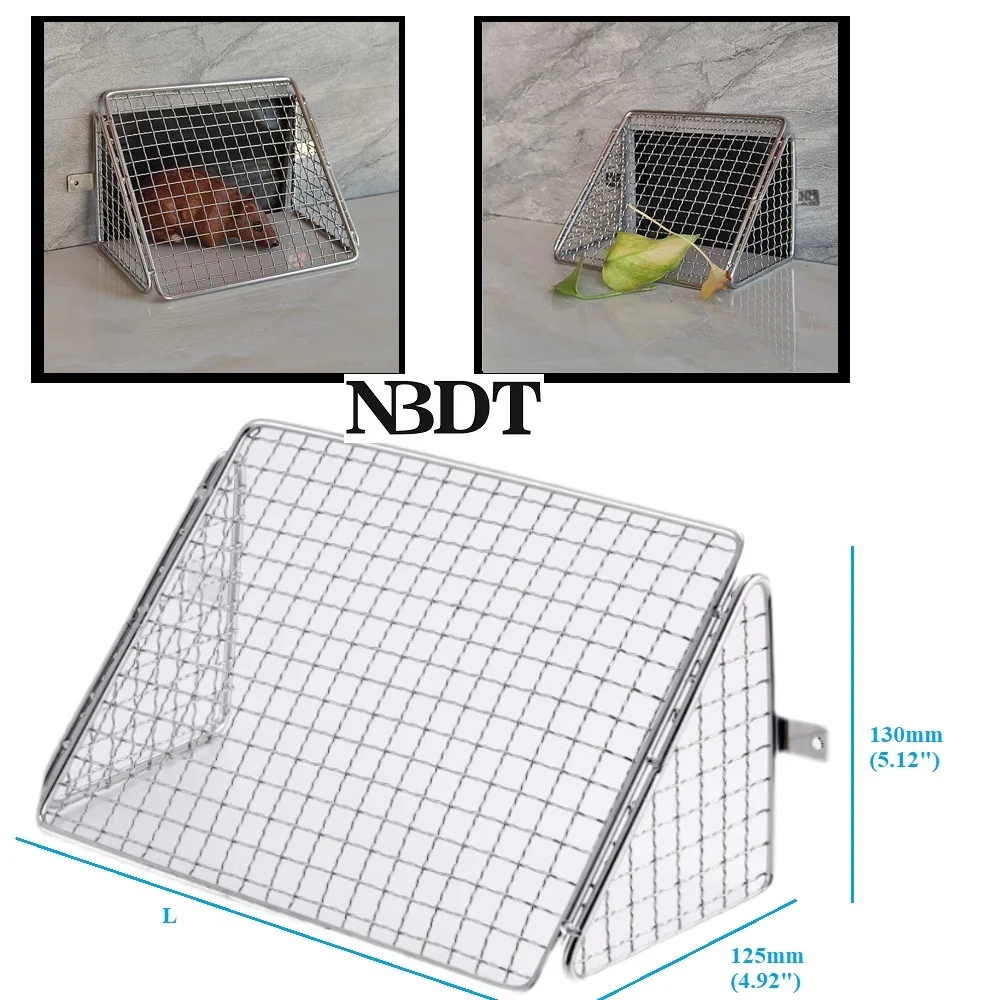 304 Stainless Steel Wire Mesh Wall Mount Gutter Guard Drain Balcony Downspout Filter Strainer Leaf Triangle Slope Shaped