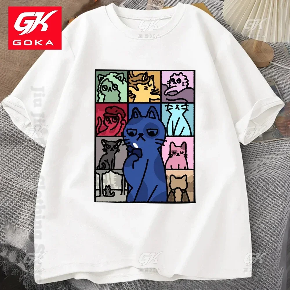 Männer Sommer Baumwolle T-Shirt Cartoon Katzen Grafik Tops Tees Taylor Swif Kleidung Kurzarm Streetwear Frauen Harajuku T-Shirts
