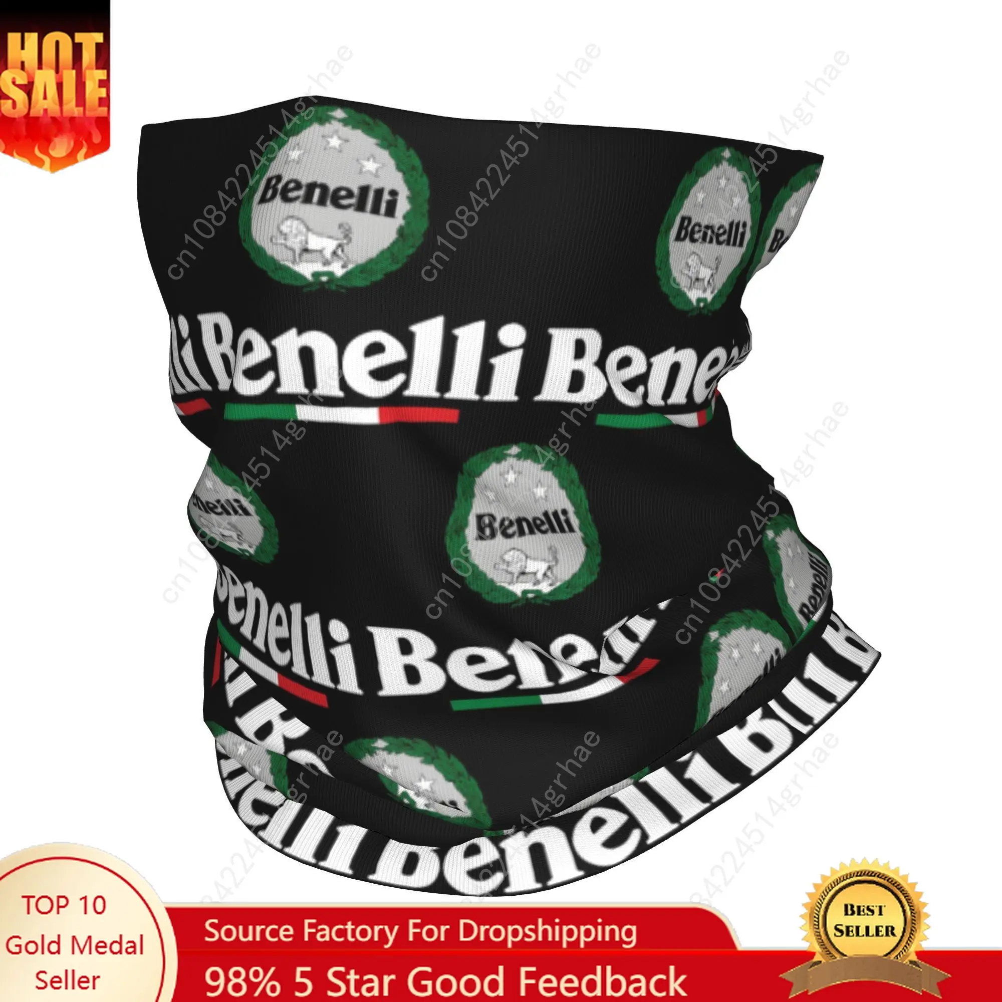 

Custom B-Benellis Motorcycle Bandana Neck Warmer Women Men Winter Ski Hiking Scarf Gaiter Italy Face Cover
