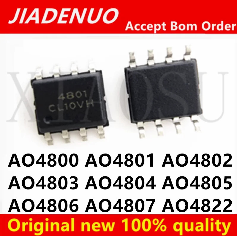 (10piece)100% New AO4801  AO4800 AO4802 AO4803 AO4804 AO4805 AO4806 AO4807 AO4822 AO4822A AO4801A sop-8 Chipset