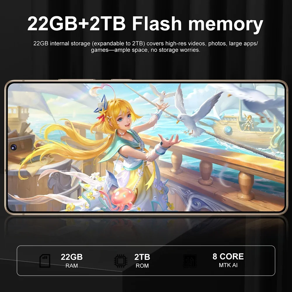 K-Touch New C27 Ultra Smartphone Android 15 5G 7.3 HD Mobile Phones 22GB 2TB 7800mAh Octa Core Cell Phone Unlock Dual SIM 16+48MP Camera handy telefone