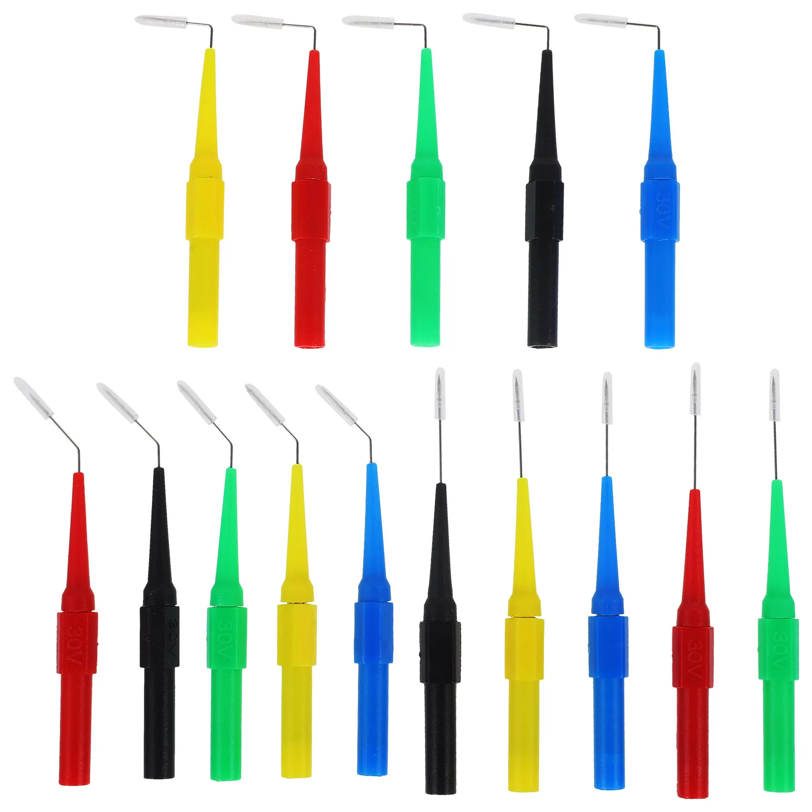 

15Pcs Test Probes Multimeter Probe Kit 0.7mm Needle Piercing Automotive Insulation Circuit Tester Multimeter Probe