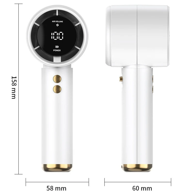 Xiaomi Youpin 扇風機高速ポータブルターボクーラーファンデジタルディスプレイ 100 速度調整ワイヤレスハンドヘルドファンホーム
