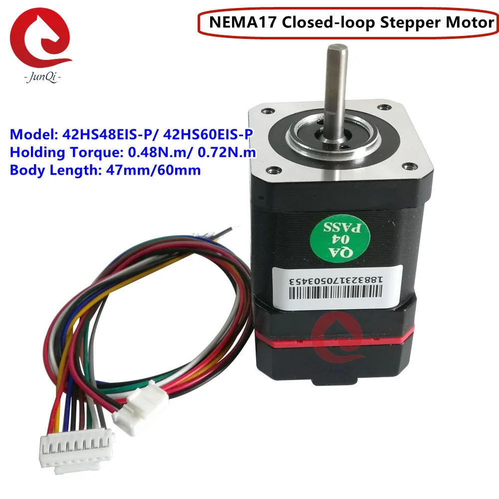 

NEMA17 high speed closed-loop stepper motor,48mm 60mm body length,0.48/0.72N.M holing torque integrated driver stpepper motor