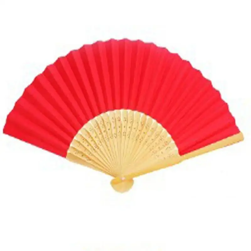 1pcs 21x38cm Chinese Folding Elegant Paper Hand Fan Wedding Party Favors Decorations Birthday Baby Shower Party Supply 15Color