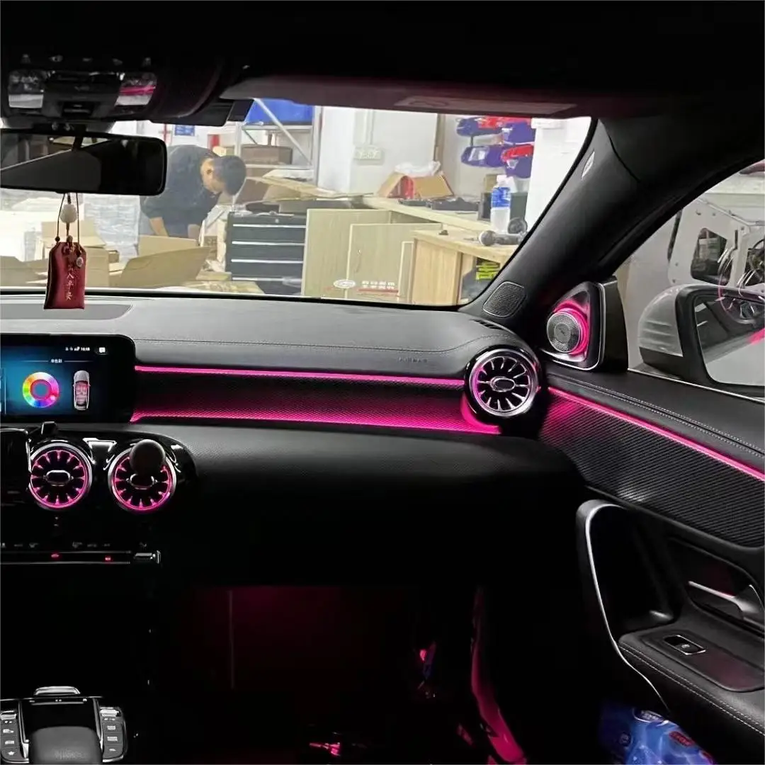 

Подходит для CLA W177 W118, автомобильный светодиодный атмосферный светильник, турбо-осветитель, неоновая световая консоль
