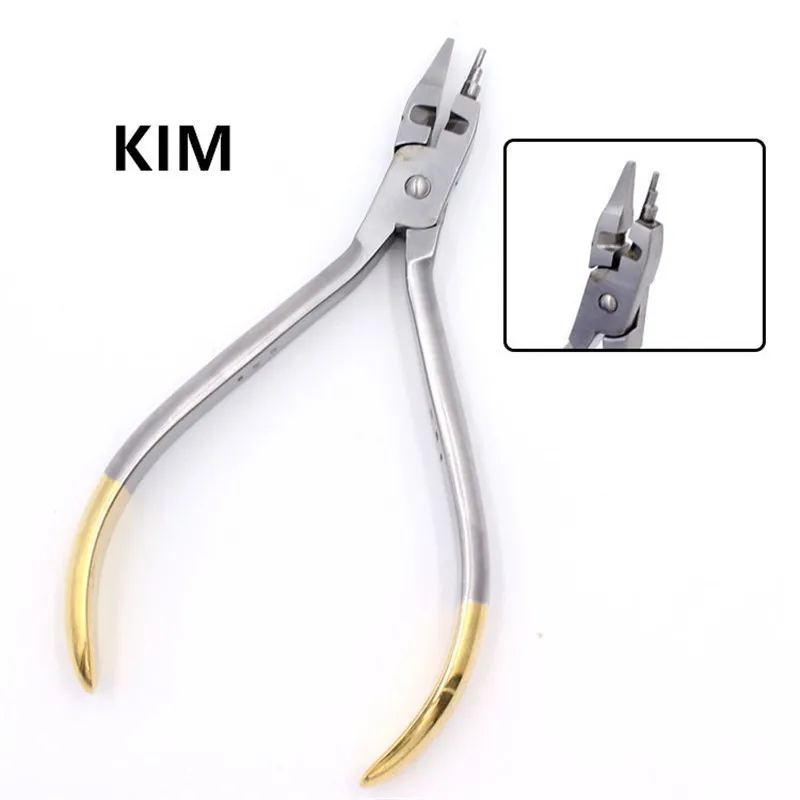 

Alicate Combinado Dental KIM Com Ponta Trapezoidal Corte Formador Dobra Arame Arco Ferramentas Odontológicas Pinças