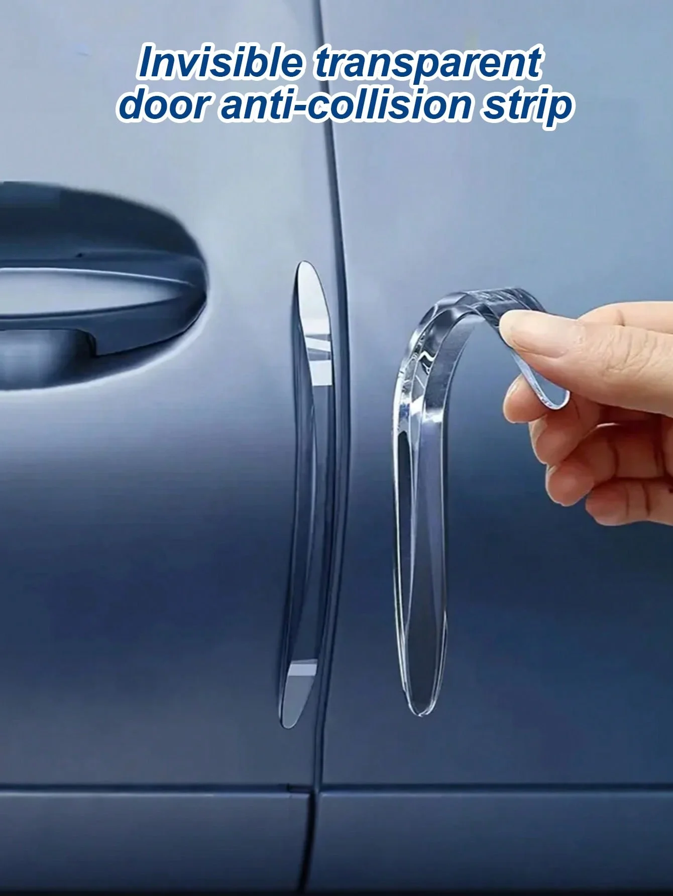 

4 шт. универсальная защита края двери автомобиля и зеркала, прозрачный силикон, полоса бампера для предотвращения столкновений, устойчивая к царапинам отделка, буф
