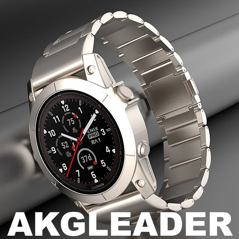 AKGLEADER Newest Magnetic watch band for garmin Quick Fit Titanium Metal Watch Band for Garmin Fenix 7X/7 Solar/6X/6 Pro/5 Plus