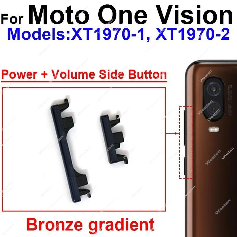 Power Volume Buttons For Motorola MOTO One Fusion Plus One Action One Hyper One Macro On Off Power Button Volume Switch Side Key