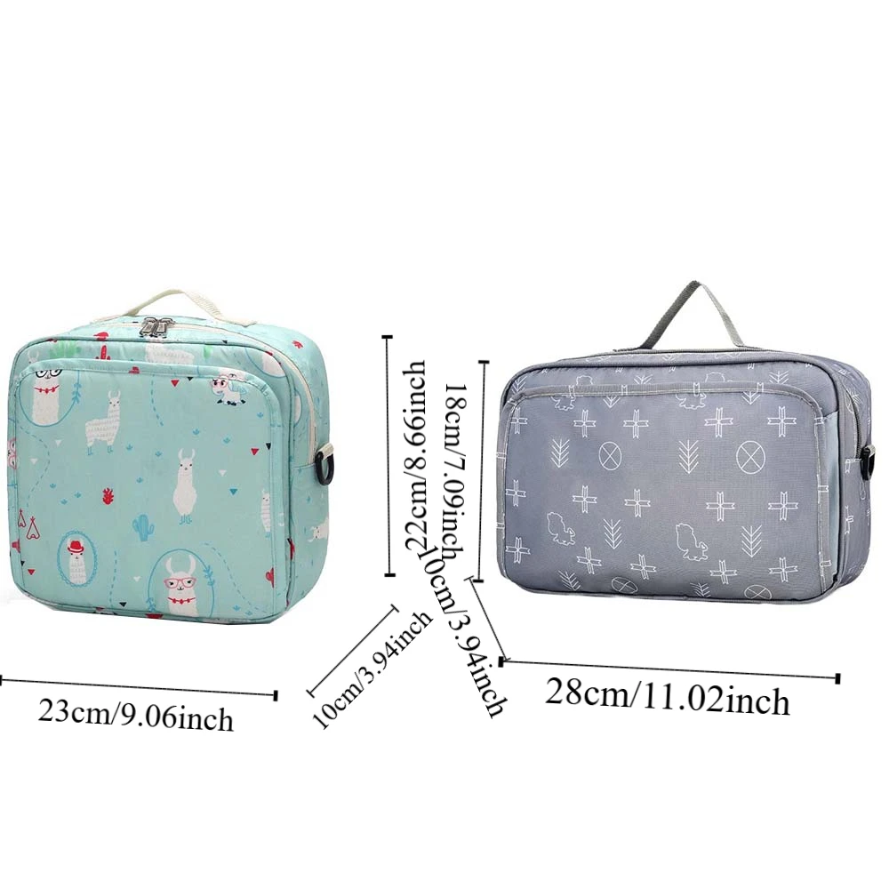 Soft Diaper Storage Bag Large Capacity Thicken Mommy Carriage Organizer Multi-functional Nylon Pouch for Make Up Kit Shopping