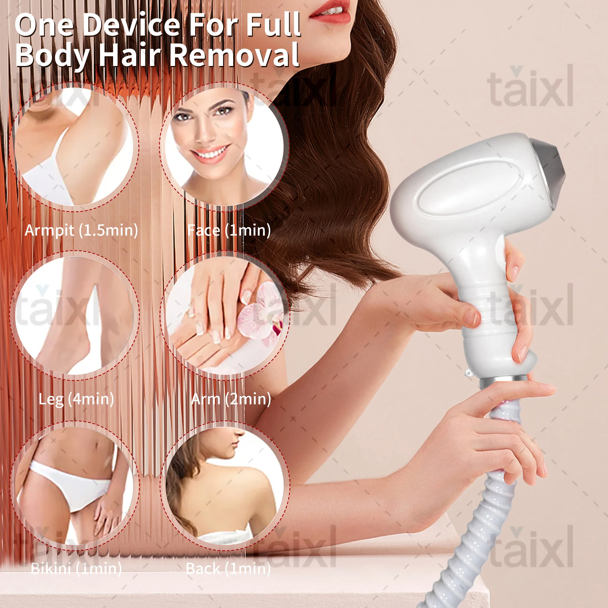 

Newest Ice Titanium 808nm Diode Laser Hair Removal Machine 3 wavelengths Alexandrit Laser Painless Permanent Hair Removal