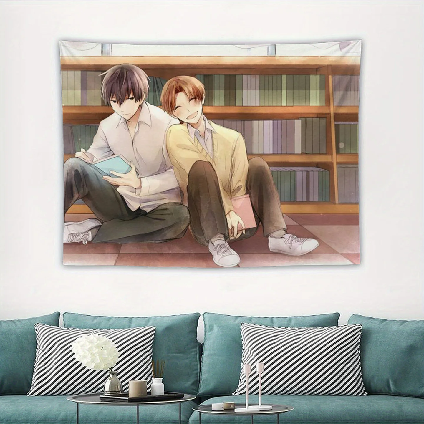 Japanese Anime BL Love Sekai-ichi Hatsukoi Cartoon Wall Tapestry Wall Hanging Decor Boho Home Decoration For Bedroom Living Room