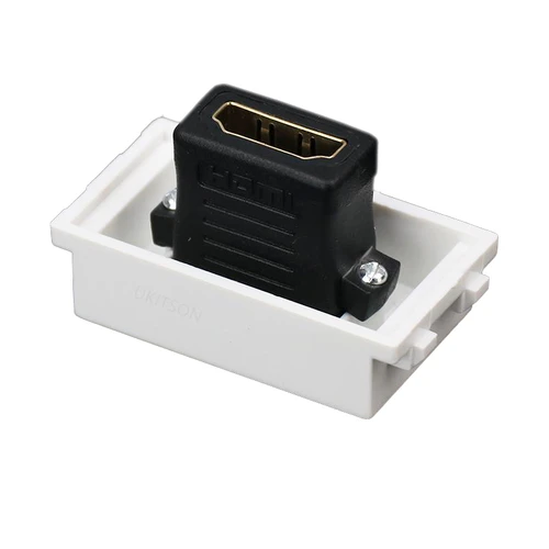 Imagen 2 del producto Enchufe recto HDMI2.0 hembra a hembra, Conector de ranura de 23x36mm, módulo Compatible con HDMI para placa frontal de pared