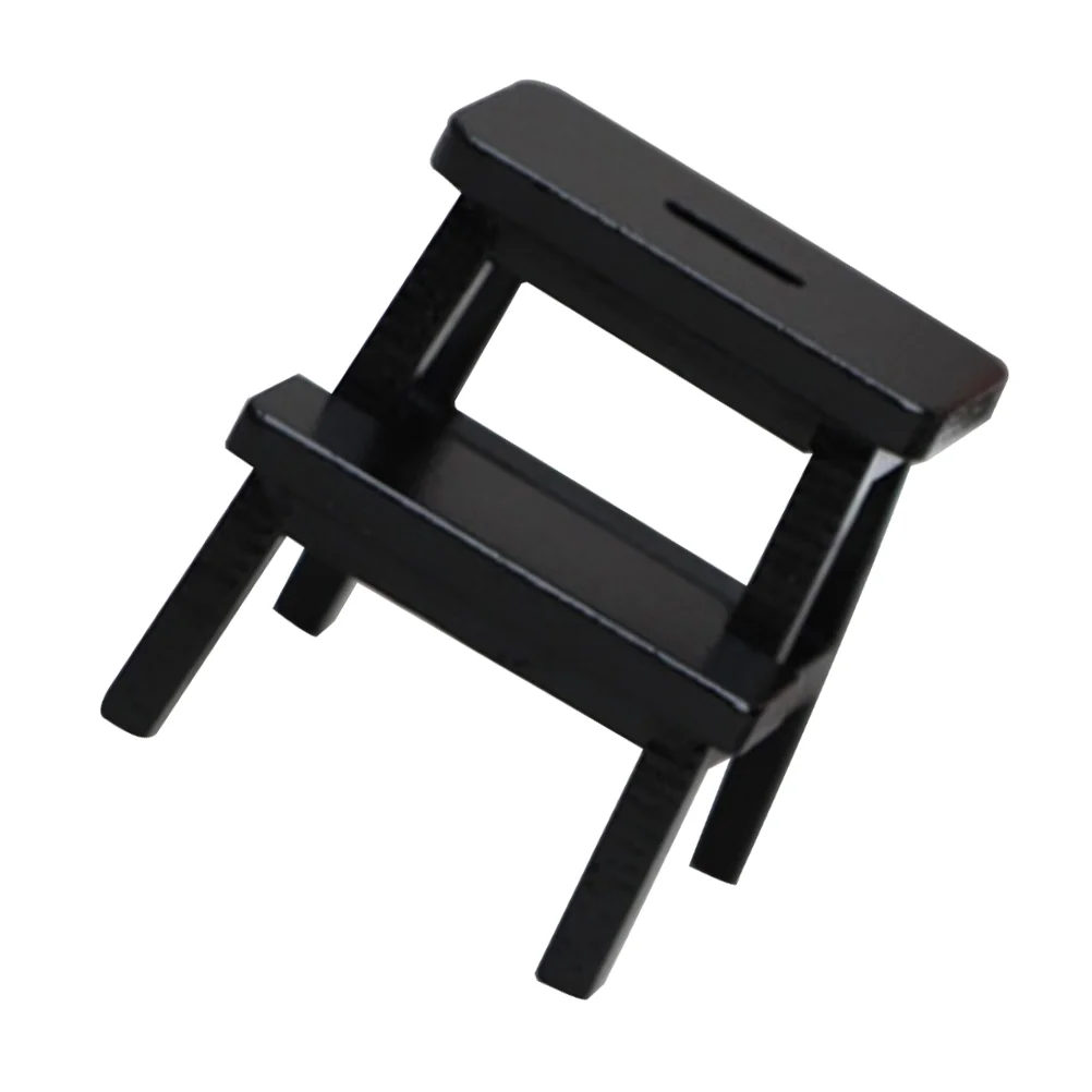 

Mini Step Stool Toy House Adornment Decorations Miniature Accessory Wood Model Wooden Furniture