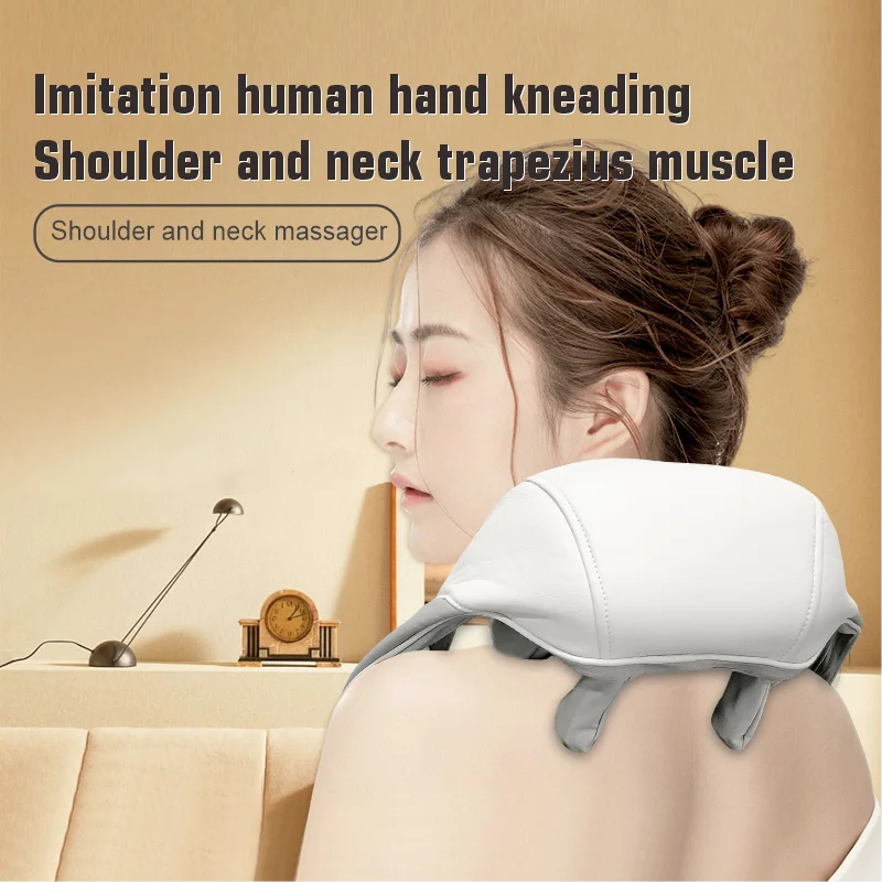 Electric Neck And Back Massager Wireless Massager Heat Shiatsu Kneading Massager Shoulder Shawl