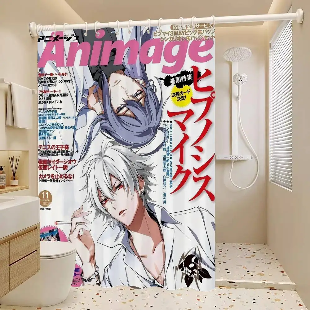 

Hypnosis Mic Division Rap Battle Rhyme Anima Pattern Bathing Curtain Bathroom Shower Curtain Waterproof With 12 Hooks Home Deco