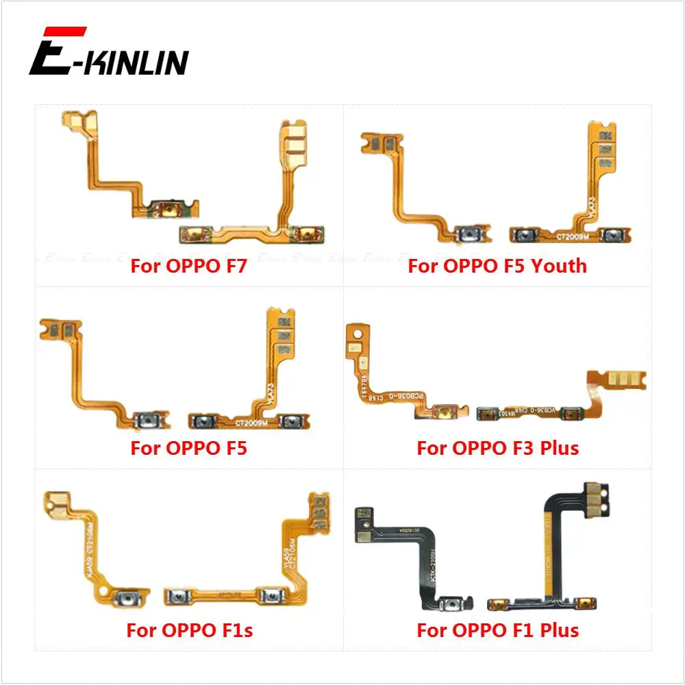 Power ON OFF Mute Switch Control Key Volume Button Flex Cable For OPPO F1 F1s F3 Plus F5 Youth F7 Replacement Parts