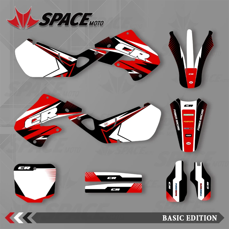 

SPACE для Honda 98-99 CR125 97-99 CR250 мотоциклетная графика фоновые наклейки набор наклеек номер имя настроить