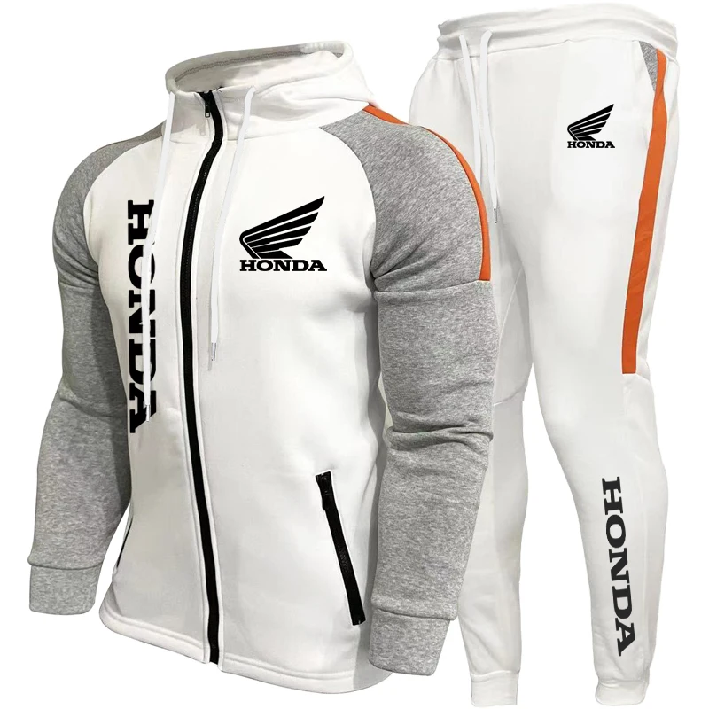 Nova roupa esportiva da Honda - Fato esportivo ao ar livre masculino com logotipo Honda - jaqueta de chapéu de corrida - camiseta esportiva - calças e