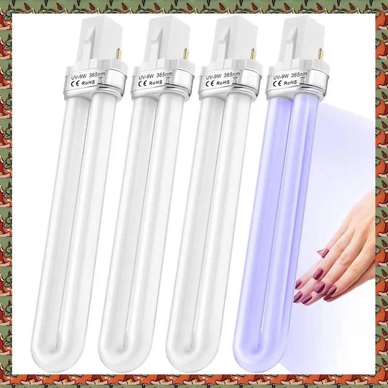

ABLQ 6-Pack For Nail Art Dryer UV Lamp Light Replacement 9 Watt U-Shaped 365Nm Electronical Bulb Tube–Non-Inductive Bulb