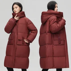 PinkyIsBlack 2024 New Style Down Cotton-padded Long Parkas Winter Puffer Jacket For Women Chic Korean Thickened Coat Clothes