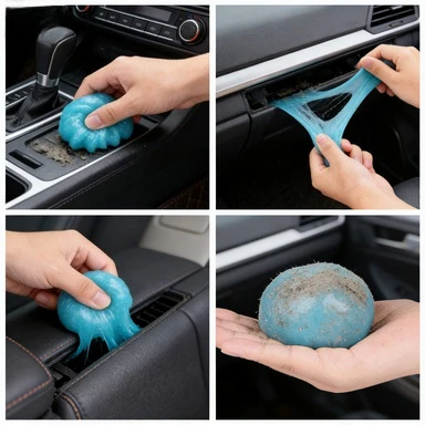 

Волшебный гель для чистки автомобиля - многоразовая паста для удаления пыли из воздуховодов, клавиатур и глубокой очистки щелей, для уборки салона автомобиля