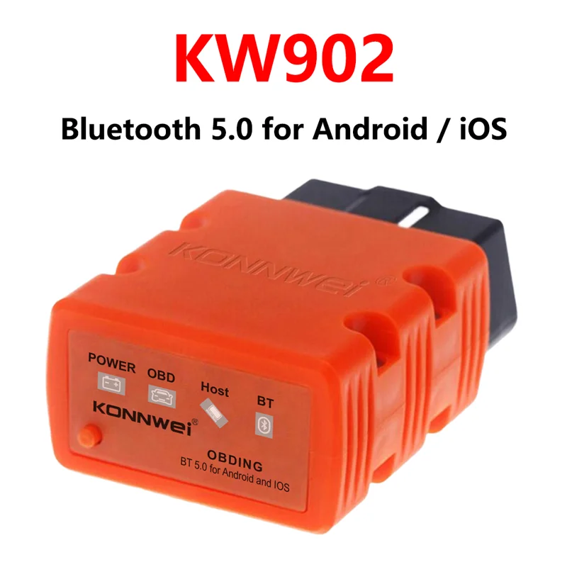 KONNWEI ELM327 V1.5 Автоматический сканер Bluetooth5.0 KW902 OBD2 Автомобильные диагностические инструменты ELM 327 V 1 5 OBD 2 считыватели кодов для Android/iOS