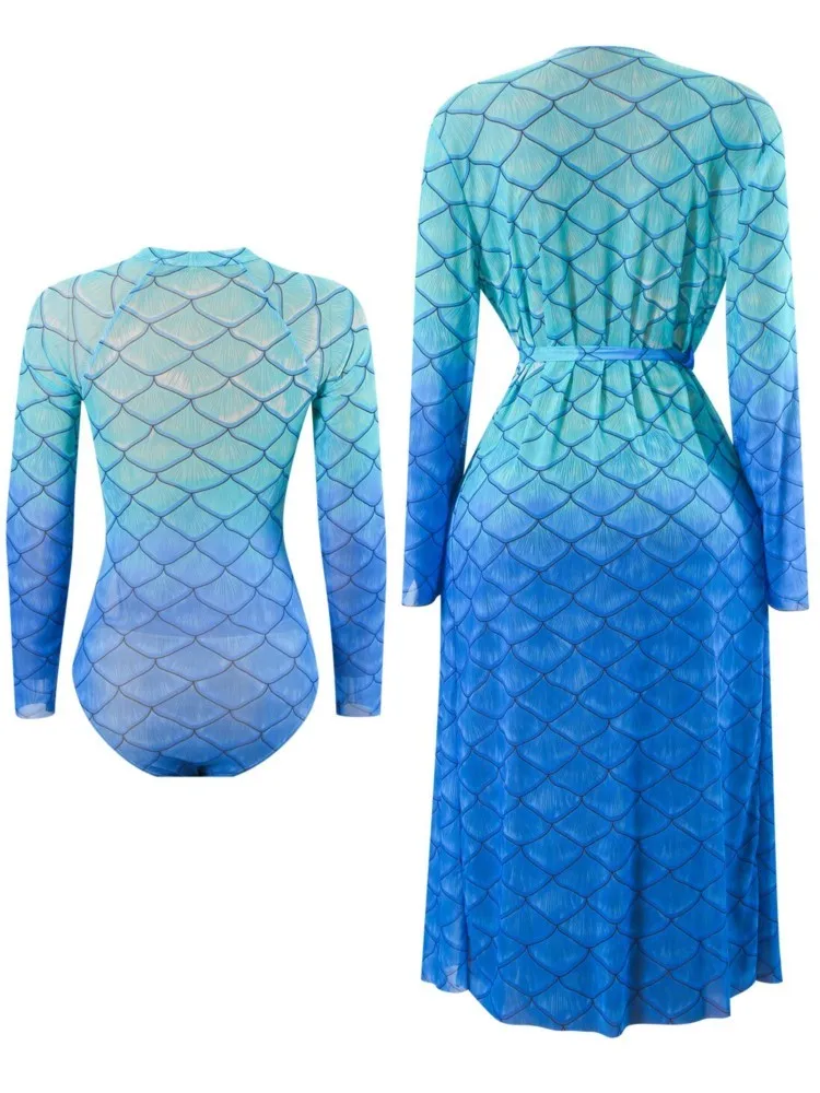 2-delige sets hoge taille sexy badpak dames zomer badpak bikini set lange mouw badmode strand zwempak Купа