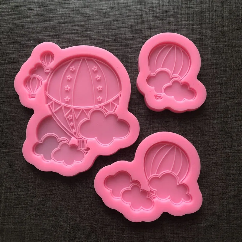 Chmura tęczowa silikonowa forma do kremówki balon na gorące powietrze czekoladowe formy do gumpaste 3D narzędzia do dekorowania ciast