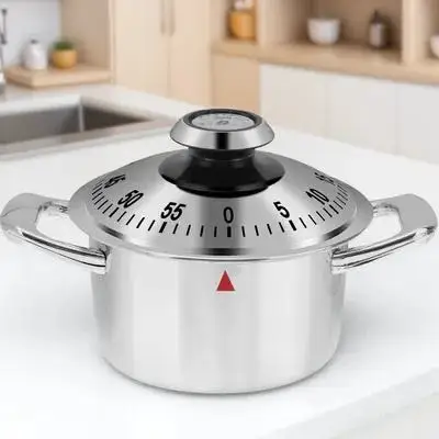 

Mechanical Kitchen Timer High Grade Material Countdown Baking Timer Pot Shape Design Creative Gift Idea Magnetic